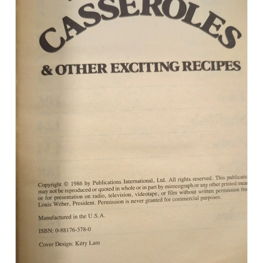 1986‎ Home Library Favorite Casseroles & Other Exciting Recipes